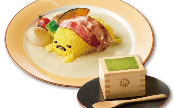 蛋黃哥Café × Instagram話題“枡”裝宇治抹茶提拉米蘇套餐！6/5開始在大阪期間限定發售 蛋黃哥、