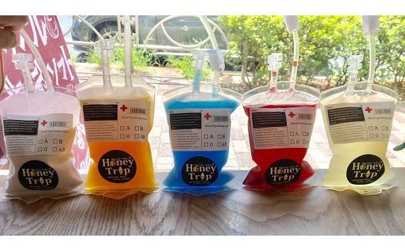 營養滿分！加入點滴容器中的多彩飲料在後樂園登場 飲料、