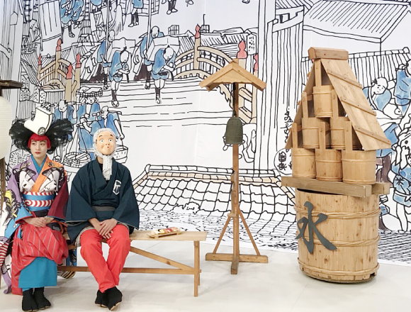 星期三的康帕內拉在兒童節目「用日語玩遊戲」中的「江戶子在哪」登場 星期三的康帕內拉、