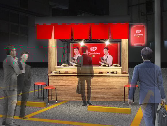 KitKat禮品販售直到末班車發動  銀座「KitKat Chocolatory 攤位」 在銀座、甜點、