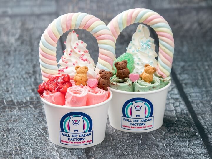 原宿・大阪「ROLL ICE CREAM FACTORY」情人節限定菜單發售 在原宿、情人節、甜點、
