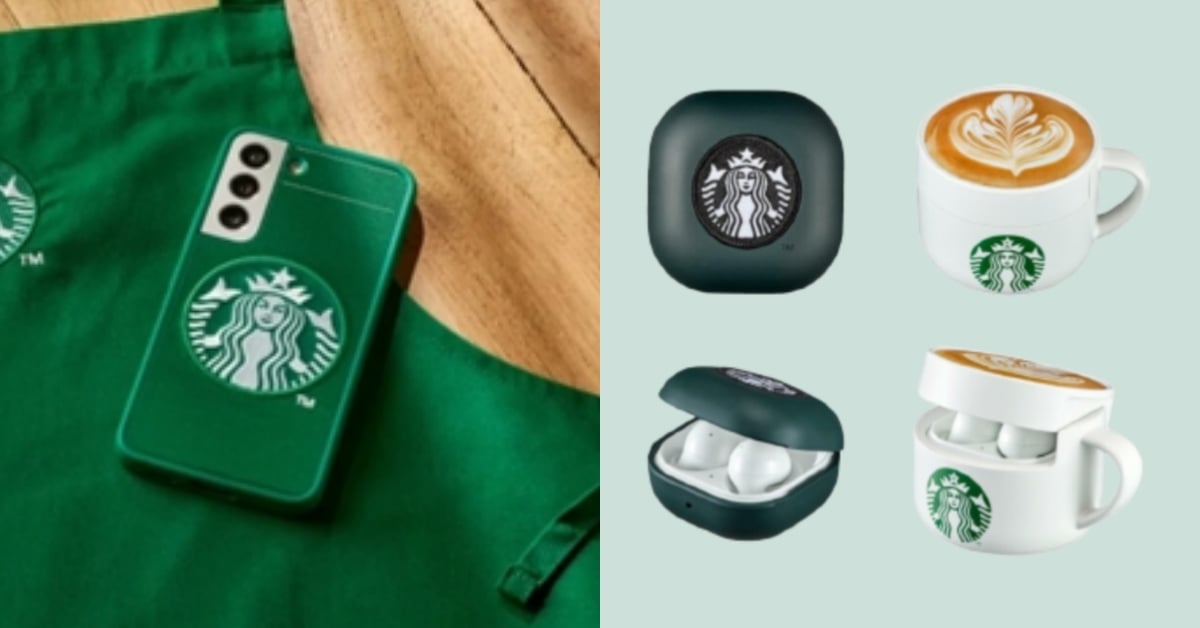 三星×韓國星巴克推6款手機周邊！星巴克綠手機殼質感必收、「拿鐵拉花耳機保護殼」可愛翻 星巴克、三星、韓國、聯名