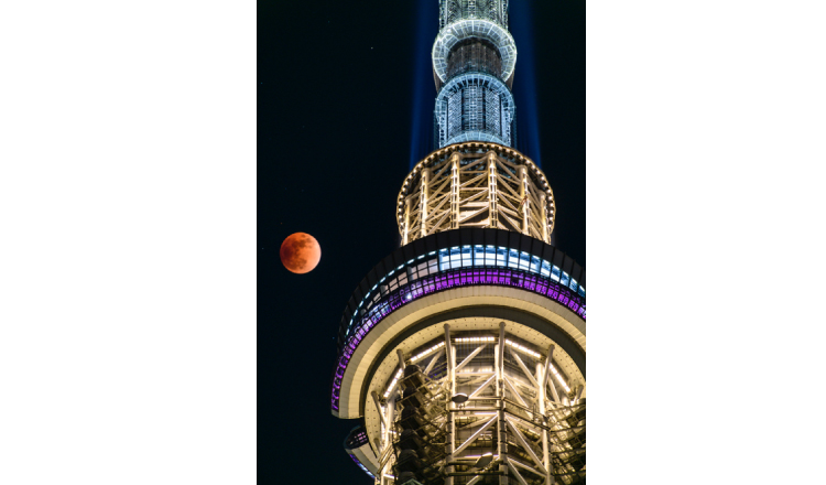 在被選為 日本百名月 的東京晴空塔 舉辦的賞月活動 東京晴空塔 日本 妞新聞niusnews