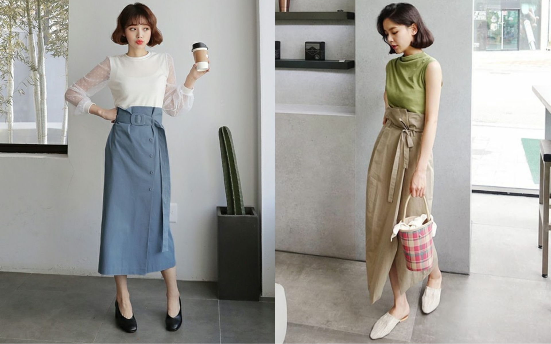 穿搭職人示範！用花苞式長裙穿出絕美的日系好比例 