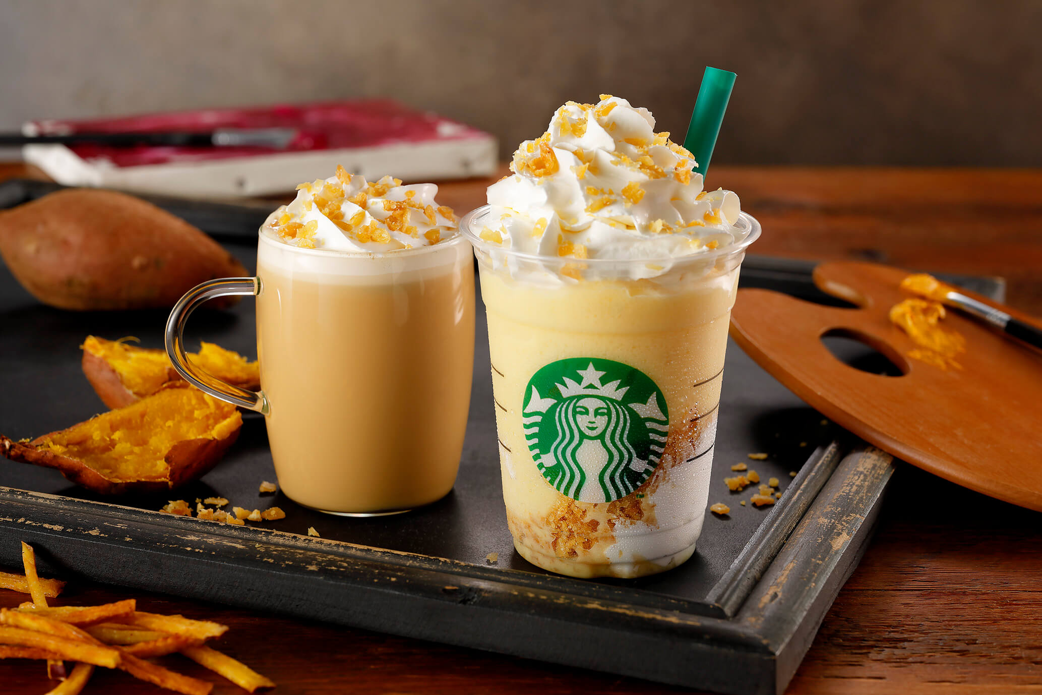 可以感受到秋季風味的“Artful Autumn @ Starbucks®”系列 推出加入甜薯的星冰樂商品登場 日本星巴克從、星巴克、