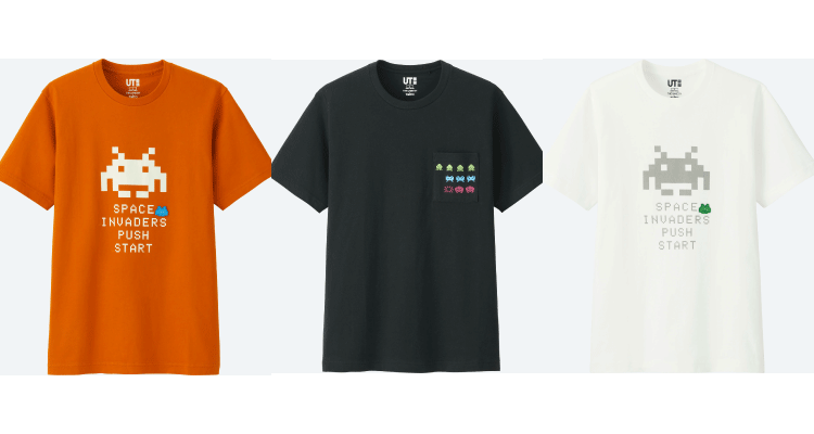 80年代在全世界掀起熱潮的遊戲「太空侵略者」化為UT印花T恤登場 Uniqlo_、