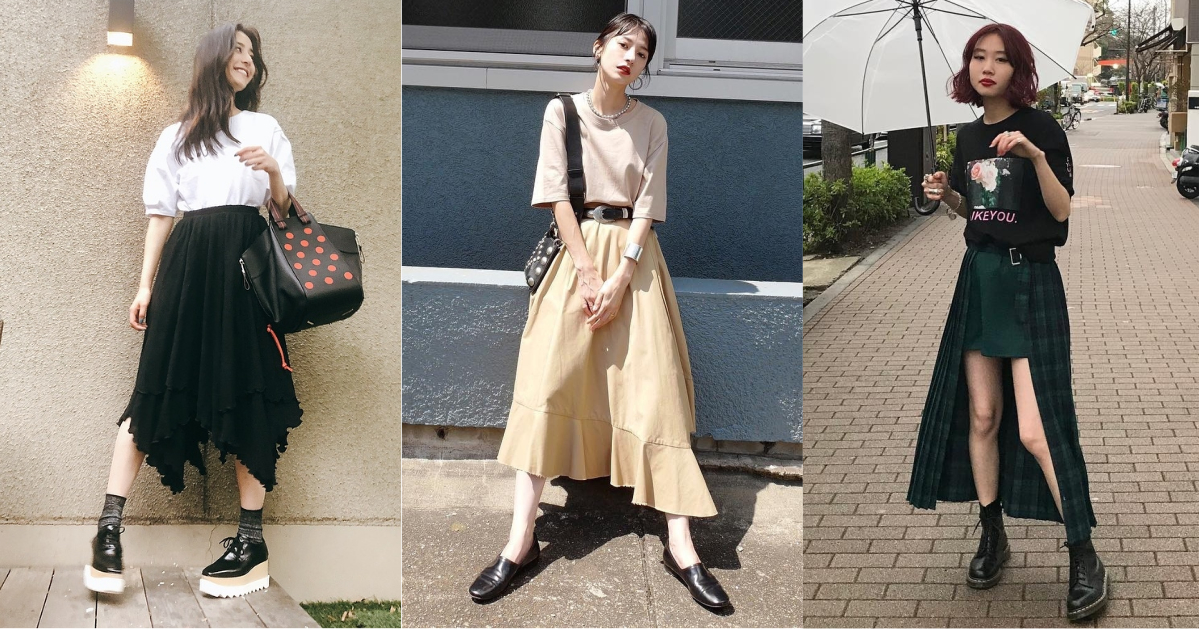 初秋的季節裙裝提案，換上不規則造型長裙打造個性風采 