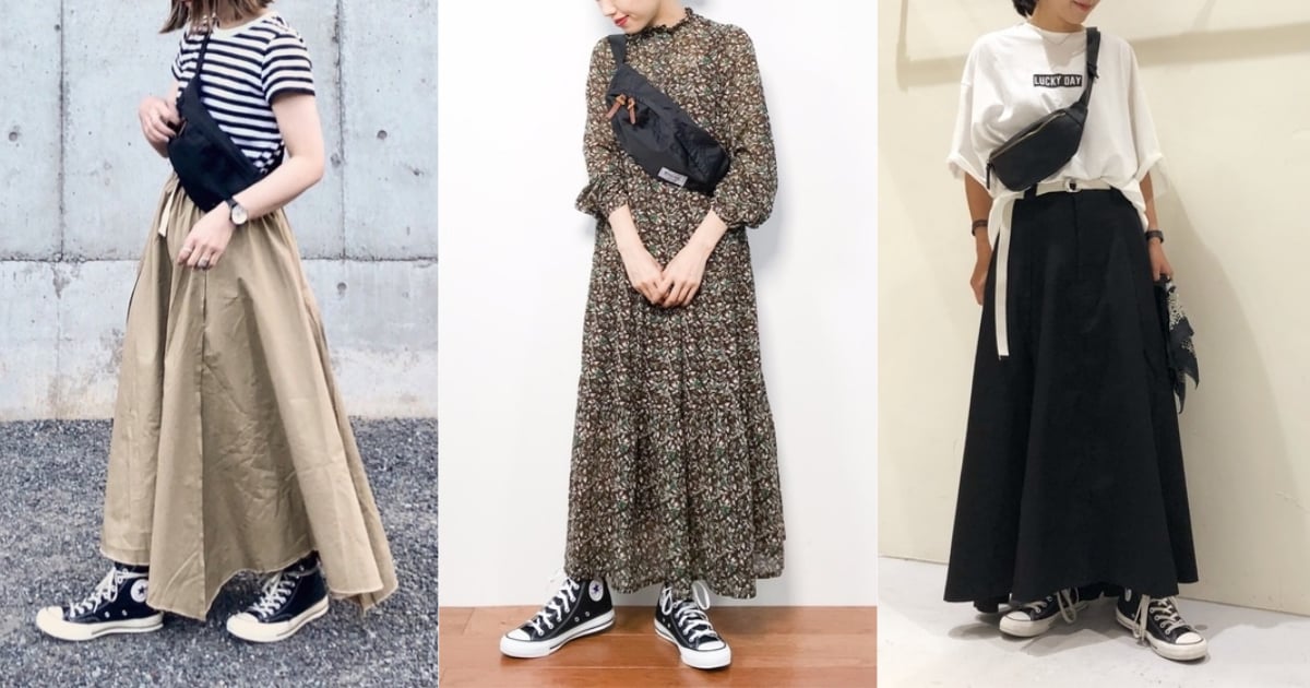 用一個包穿搭就夠！看日本女生多變的黑色腰包混搭風格 