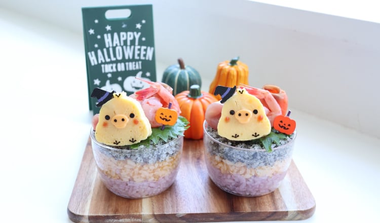 簡單就做得到的”卡通飯”食譜介紹！「小黃雞的茶杯海鮮壽司」 壽司、懶懶熊、食譜、