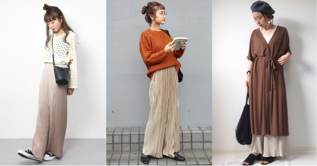 穿不膩的寬褲也需要新款式！先嘗試日本女生也愛的「百褶」款 