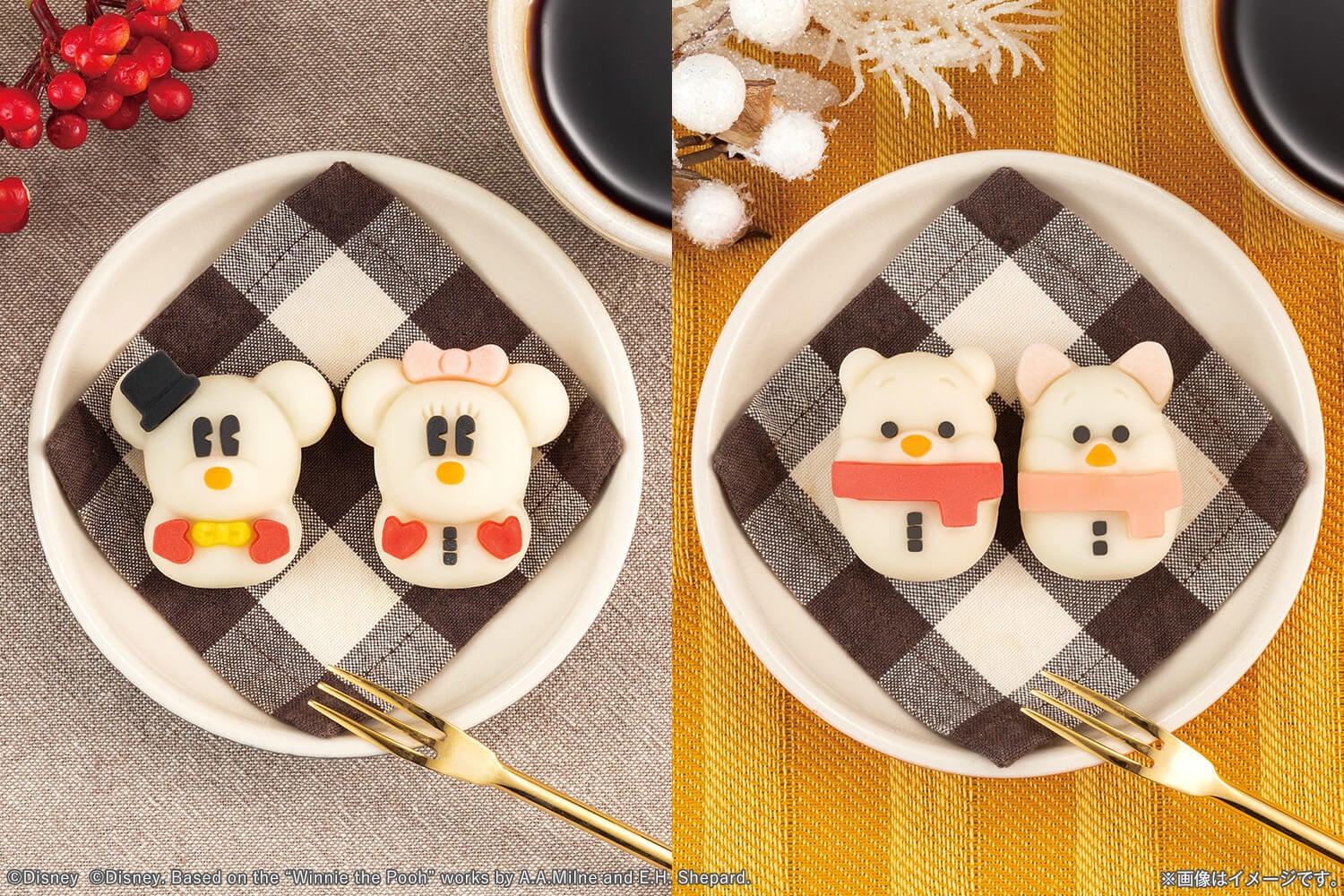 米奇＆米妮、小熊維尼＆小豬雪人和菓子「食べマス（可以吃的角色吉祥物）」發售 迪士尼、