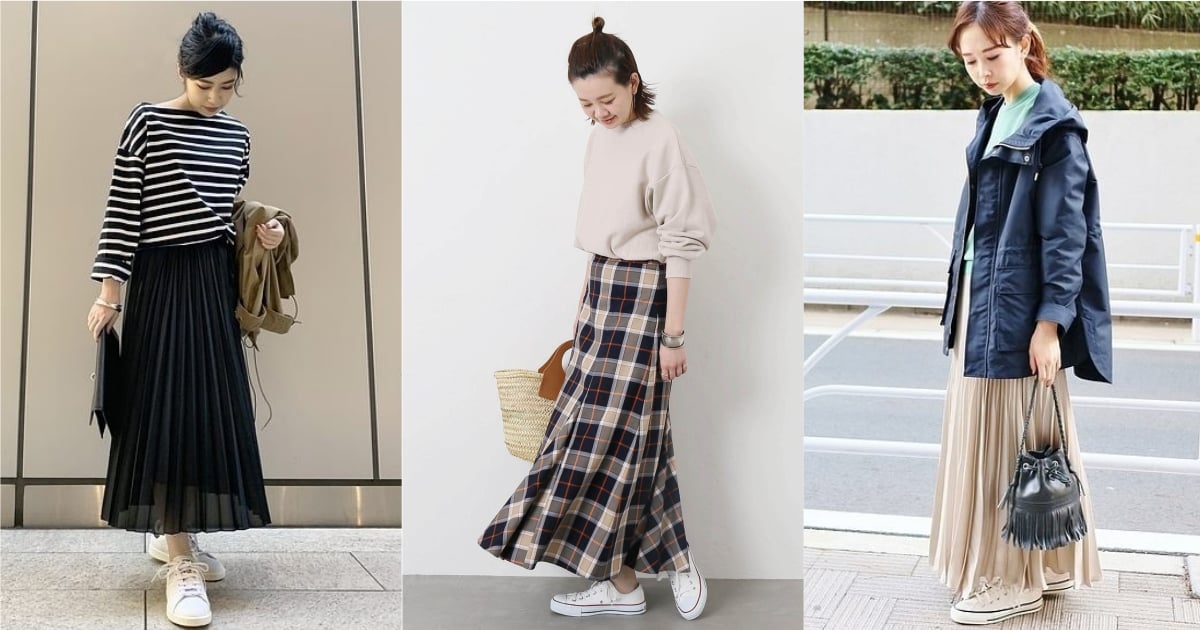 鞋款決定裙裝的衣著印象！值得參考的8個「裙裝×白色運動鞋」混搭造型 