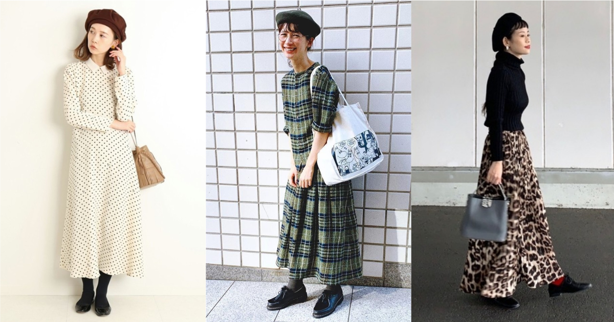 經典印花還是要靠配件增添時髦感！選用「貝雷帽」就是造型加分關鍵 